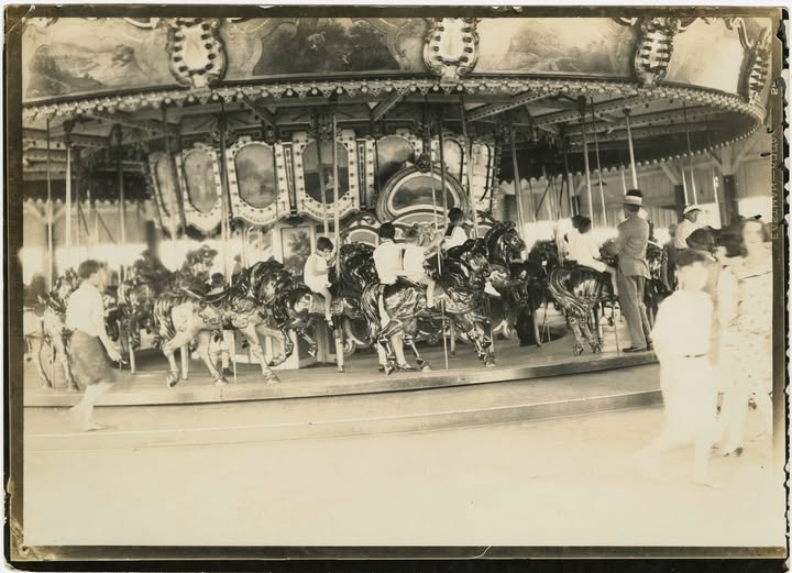 Hampton Carousel in 1920s via Hampton History Museum