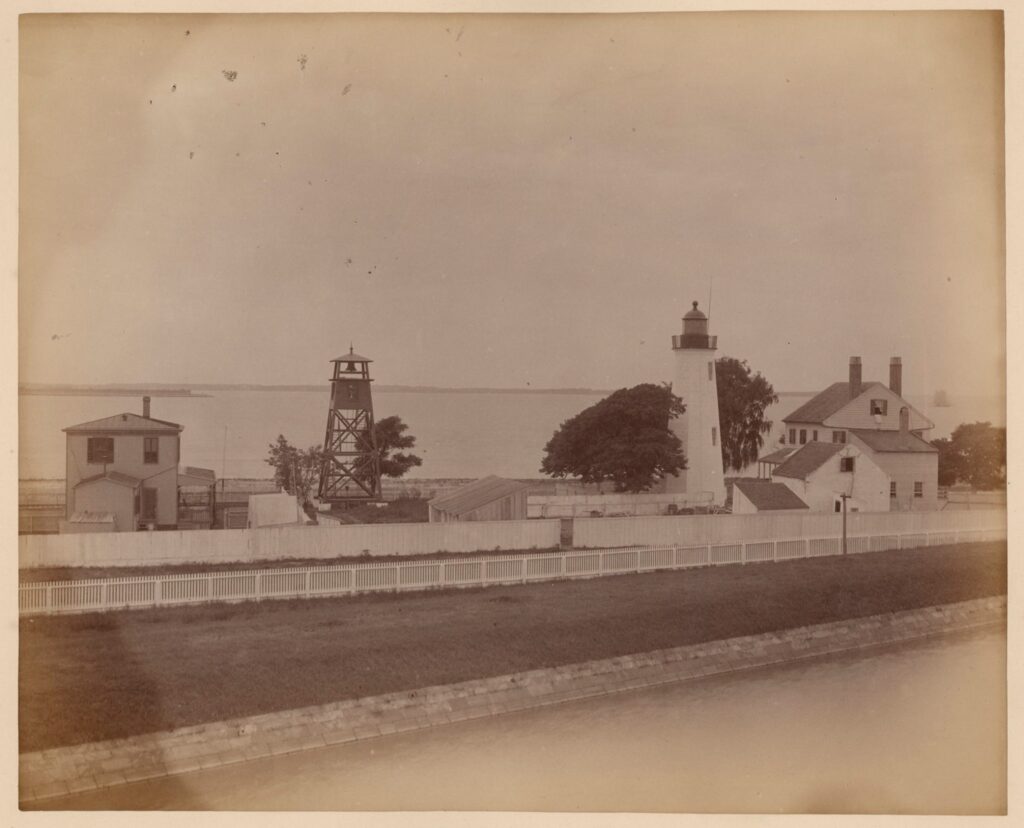 Old Point Comfort Light Station photographed by Major Jared A Smith on 14 Aug 1885