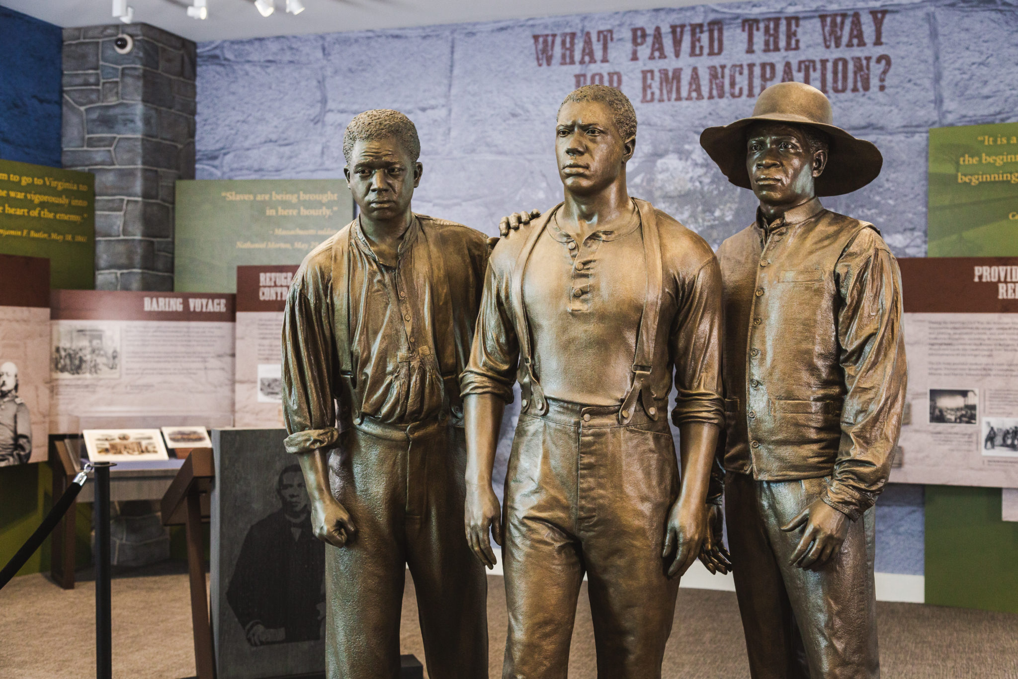 contraband statue at Fort Monroe Visitor & Education Center